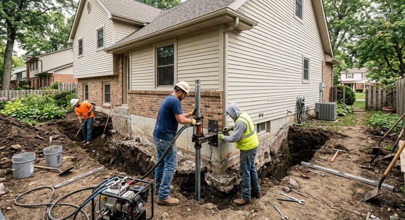 Foundation Settlement Repair in Columbus, OH