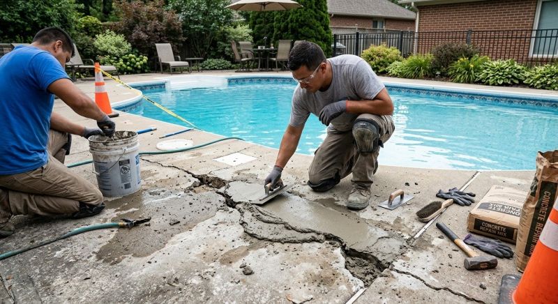 Pool Slab Repair in Des Moines, IA