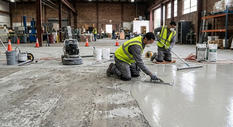 Basement Concrete Resurfacing in West Des Moines, IA
