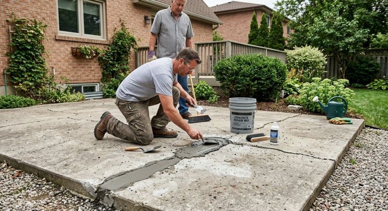 Cement Patio Repair in West Des Moines, IA