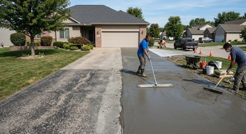 Concrete Driveway Resurfacing in West Des Moines, IA