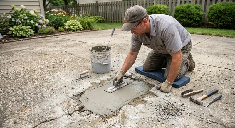 Concrete Patio Repair in West Des Moines, IA