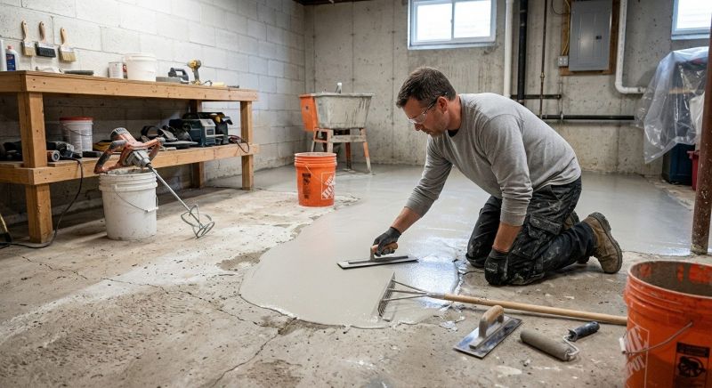 Garage Concrete Resurfacing in West Des Moines, IA